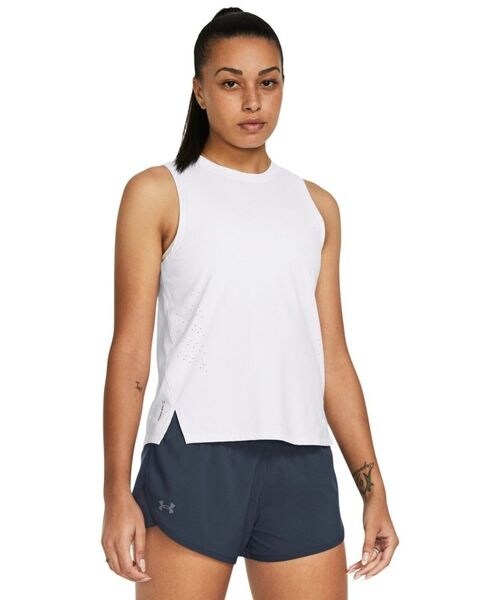 [}C]V[gX[uTVc UA Laser Tank/A_[A[}[iUNDER ARMOUR j White ^ ^ Reflectiv