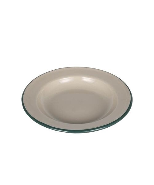[EL[ȆObY ENAMELED PLATE S BEIGE^GREEN D