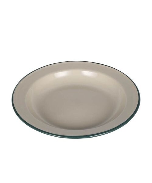 [EL[ȆObY ENAMELED PLATE L BEIGE^GREEN D