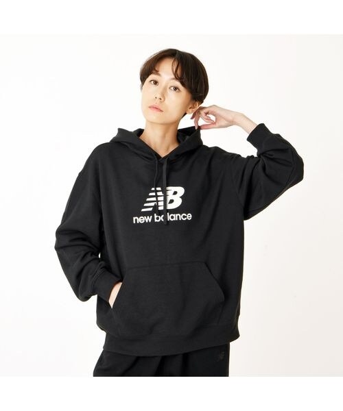売れ筋商品|||ニューバランス パーカー・スウェットシャツ レディース アウター ESSENTIALS CREW - Sweatshirt - black New Balance Women's NB Essentials Crew, Black , Small at