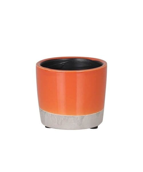 [EL[ȆObY COLOR GLAZED POT COVER ORANGE D