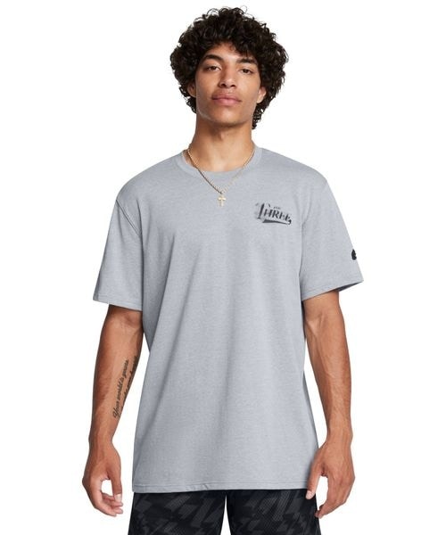 [}C]TVc Curry HW Verbiage Tee 2/A_[A[}[iUNDER ARMOUR j Steel Light Heather