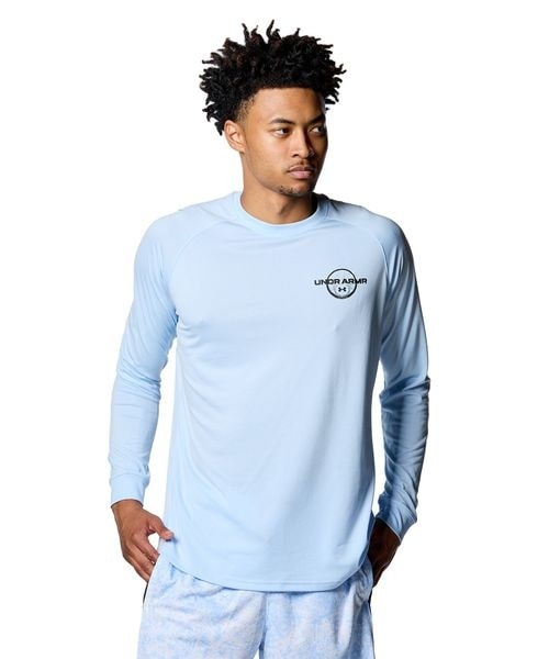 [}C]TVciTj UA TECH LOGO LS T-SHIRTS/A_[A[}[iUNDER ARMOUR j Nimbus Blue ^ ^