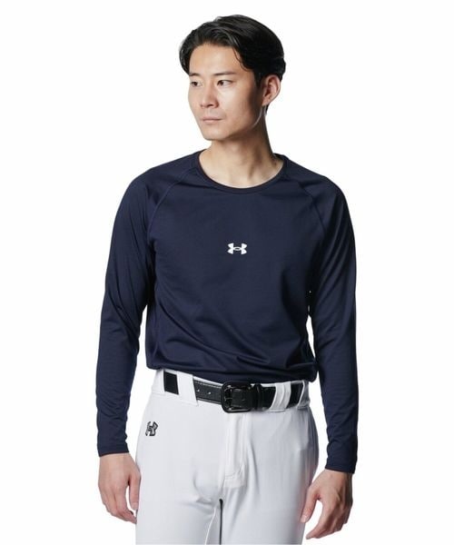 [}C]A_[Vc UA CG CONFORT FITTED LS CREW/A_[A[}[iUNDER ARMOUR j Midnight Navy ^ ^