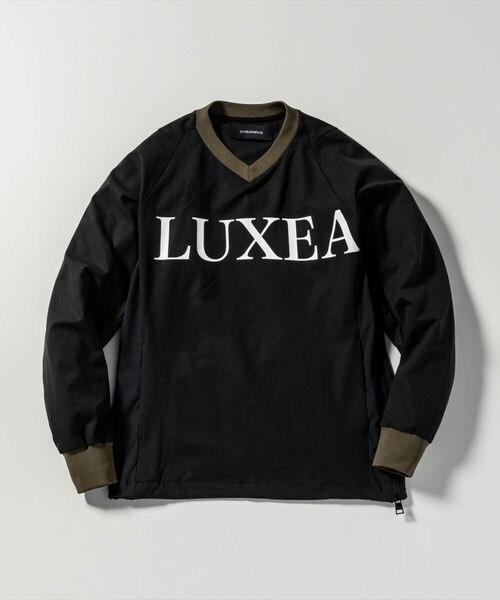 [}C]nClbN VENTILATED V-NECK LONG SLEEVES/̑̃uhiotherj black