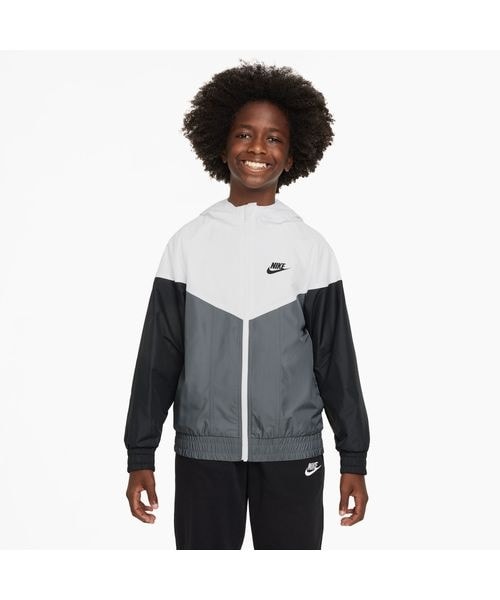 [}C]WPbg K NSW RPL WR HD JKT/iCLiNIKEj WHITE^SMOKE GREY^BLA