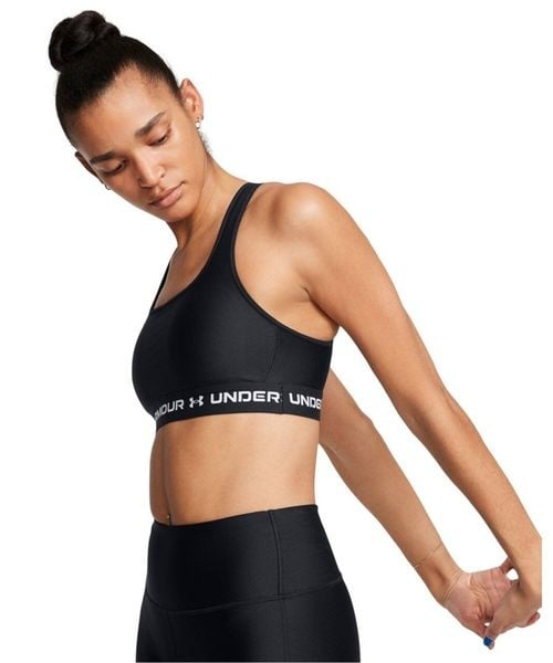 [}C]X|[cu UA CROSSBACK MID BRA/A_[A[}[iUNDER ARMOUR j Black ^ Black ^ Whit
