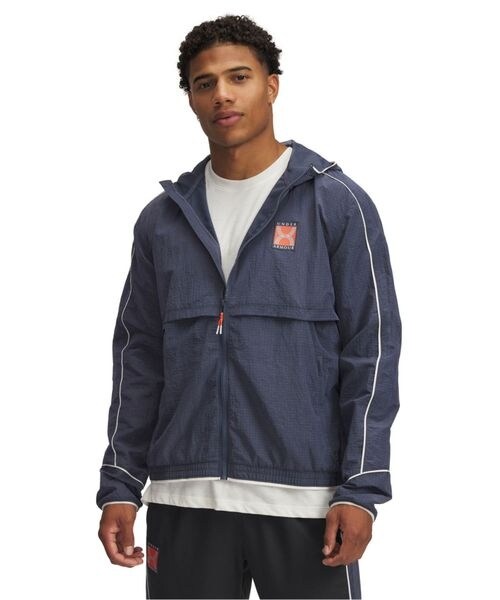 [}C]WPbg UA RUN 96 JACKET/A_[A[}[iUNDER ARMOUR j Downpour Gray ^ Anth