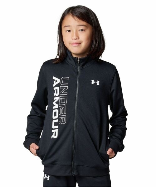 [}C]WPbg UA TRACK JACKET/A_[A[}[iUNDER ARMOUR j Black ^ ^ White
