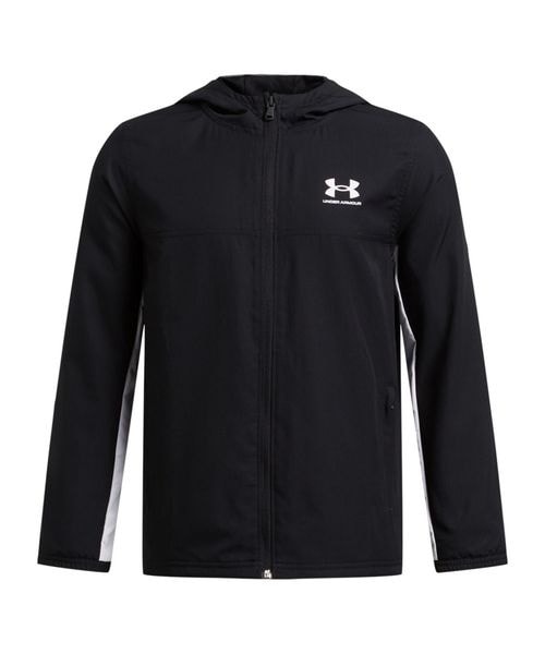 [}C]WPbg UA RIVAL WOVEN JACKET/A_[A[}[iUNDER ARMOUR j Black ^ White ^ Whit