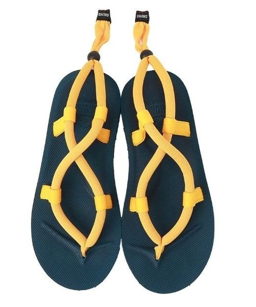 [}C]AEghAV[Y CHUMS Retainer Sandal/`XiCHUMSj Navy^Yellow