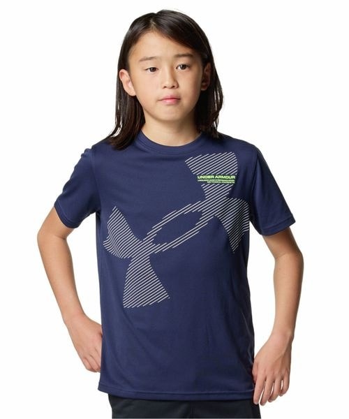 [}C]TVc UA TECH SUPER BIG LOGO SHORT SLEEVE T-SHIRT/A_[A[}[iUNDER ARMOUR j Midnight Navy ^ ^ W