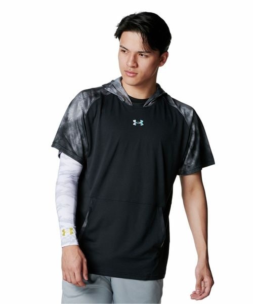 [}C]EH[AbvEFA UA YARD TECH SS HOODIE/A_[A[}[iUNDER ARMOUR j Black ^ ^ Iridescen