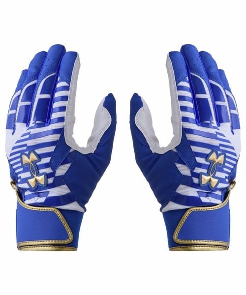 [�}���C]��� UA CLEAN UP PRO BATTING GLOVES/�A���_�[�A�[�}�[�iUNDER ARMOUR �j Royal �^ White �^ Meta