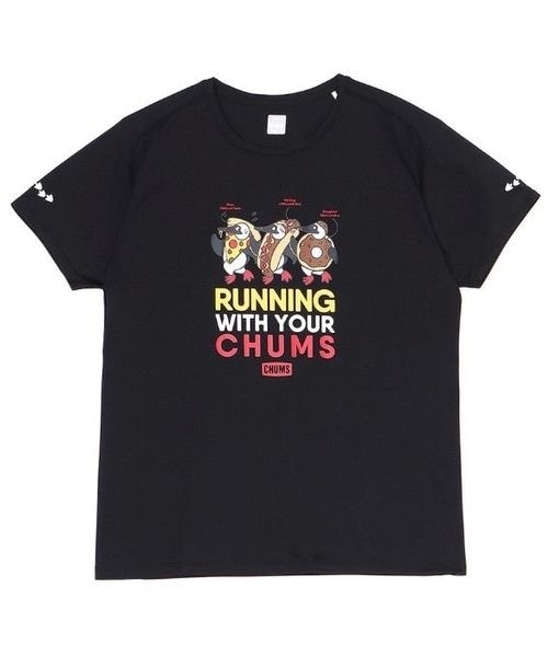 [}C]V[gX[uTVc Running Costumes Booby T-Shirt/`XiCHUMSj Black