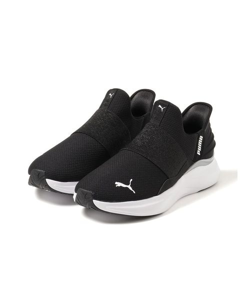 [}C]JWA SOFTRIDE n[j[ EASE IN GL W/v[}iPUMAj PUMA BLACK|PUMA WHIT