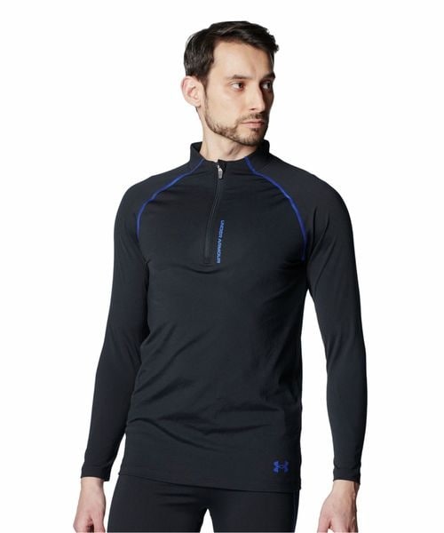 [}C]bVK[h UA RASH GUARD 1^4 ZIP/A_[A[}[iUNDER ARMOUR j Black ^ Royal ^