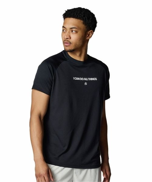 [}C]TVc CURRY Tech Logo Short Sleeve T-Shirt/A_[A[}[iUNDER ARMOUR j Black ^ ^