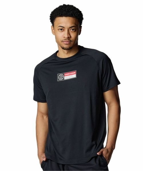 [}C]TVc UA Tech Logo Short Sleeve T-Shirt/A_[A[}[iUNDER ARMOUR j Black ^ ^
