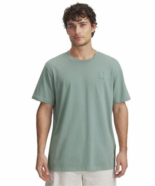 [}C]TVc Curry HW Trend Tee/A_[A[}[iUNDER ARMOUR j Silica Green ^ ^ Si