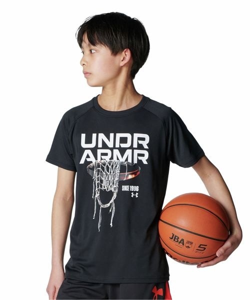 [}C]TVc UA Tech Graphic Short Sleeve T-Shirt/A_[A[}[iUNDER ARMOUR j Black ^ ^
