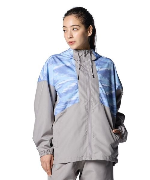 [}C]WPbg F24 UA MESH WOVEN FZ HOODIE/A_[A[}[iUNDER ARMOUR j Tetra Gray ^ ^