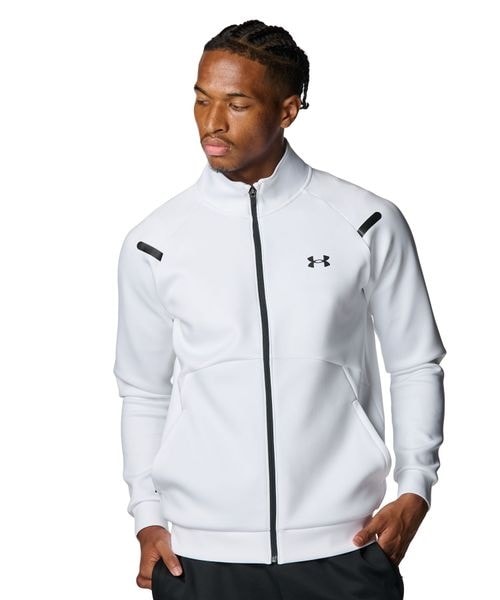 [}C]WPbg UA ARMOUR KNIT TRACK JACKET/A_[A[}[iUNDER ARMOUR j White ^ ^