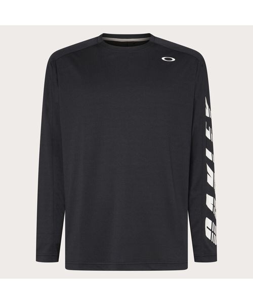 [}C]Vc SLANT LOGO PRINT L^S TEE 12.0/I[N[iOakleyj BLACKOUT