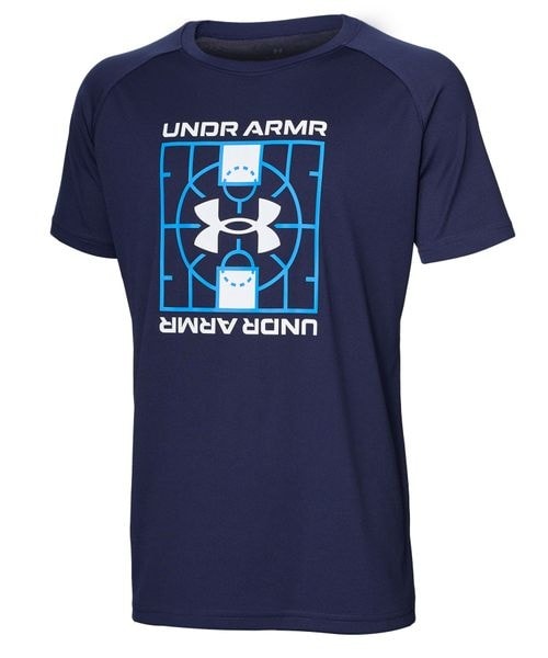[}C]TVc UA Tech Logo Short Sleeve T-Shirt/A_[A[}[iUNDER ARMOUR j Midnight Navy ^ ^