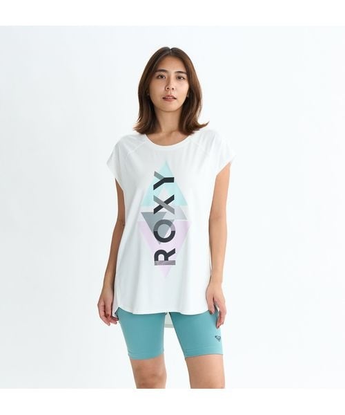 [}C]TVc GEOMETRIC TEE/LV[iROXYj WHT