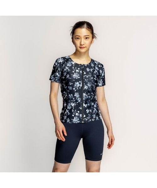 フィットネス ナイキ FA25 総柄ジップ付き半袖セパレーツ | ナイキ