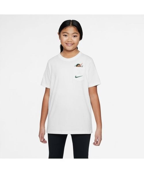 [}C]TVc K NSW TEE BOXY PKT/iCLiNIKEj WHITE