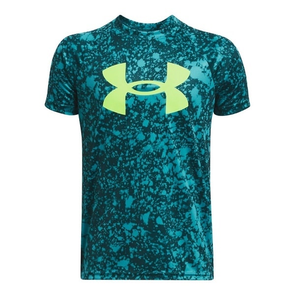 [�}���C]�W���j�A�A�p���� UA TECH BIG LOGO PRINTED SHORT SLEEVE T/�A���_�[�A�[�}�[�iUNDER ARMOUR �j Hydro Teal / / High