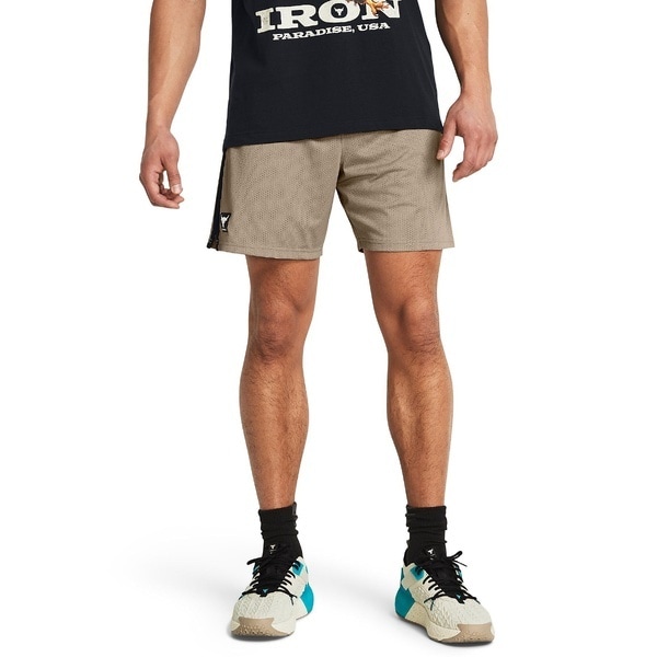 [�}���C]�����Y�A�p���� Pjt Rck PayOff Mesh Sts/�A���_�[�A�[�}�[�iUNDER ARMOUR �j Timberwolf Taupe /