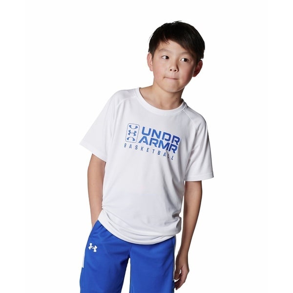 [�}���C]�o�X�P�b�g&�o���[&���̑����Z UA Tech Logo Short Sleeve T-Shir/�A���_�[�A�[�}�[�iUNDER ARMOUR �j White / / Team Roya