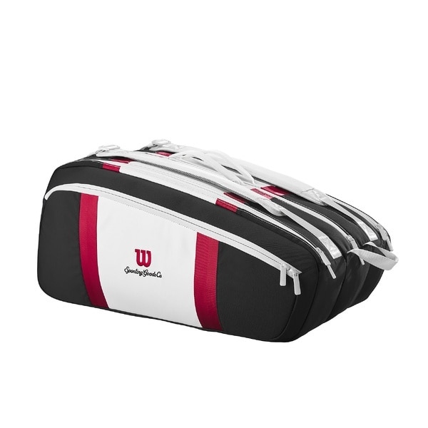 [�}���C]���P�b�g�X�|�[�c COURAGE COLLECTION RACQUET BAG 15PK BLAC/�E�B���\���iwilson�j BLACK