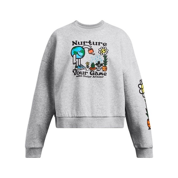 [�}���C]�W���j�A�A�p���� UA RIVAL FLEECE OVERSIZE NOVELTY CREW/�A���_�[�A�[�}�[�iUNDER ARMOUR �j Mod Gray Light Heath