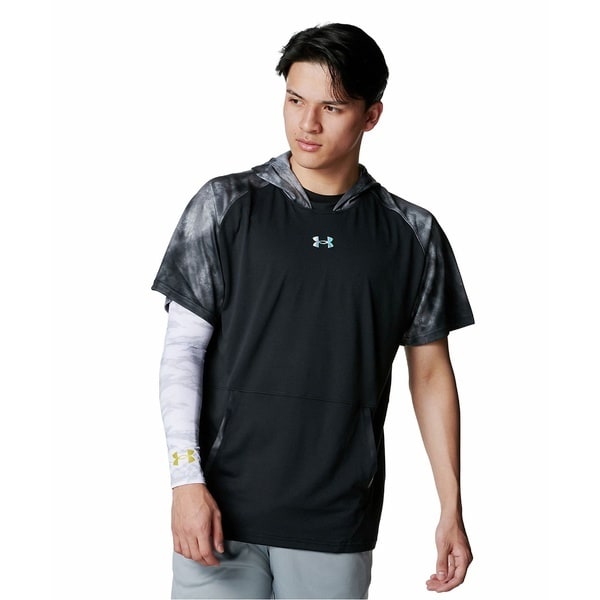 [�}���C]�x�[�X�{�[�� UA YARD TECH SS HOODIE/�A���_�[�A�[�}�[�iUNDER ARMOUR �j Black / / Iridescen