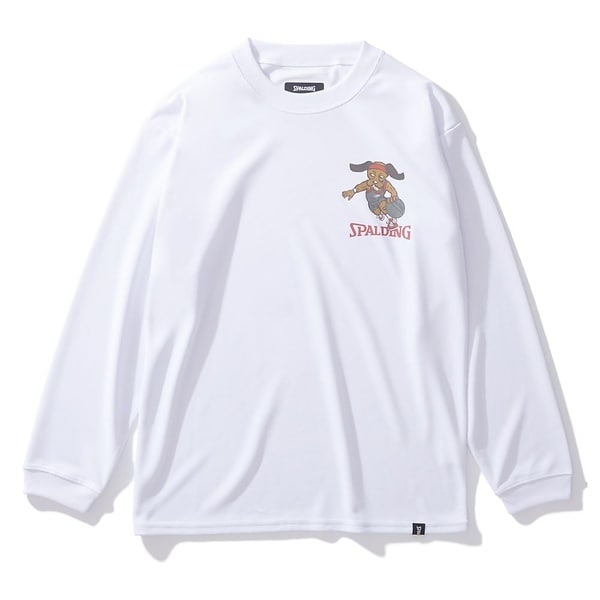 スポルディング ﾊﾞｽｹｯﾄ&ﾊﾞﾚｰ&その他競技 ジュニア ロングスリーブ Tシャツ レッツ プレイ フープス