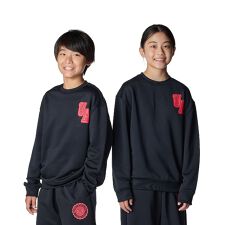 ｼﾞｭﾆｱｱﾊﾟﾚﾙ UA TECH TERRY OVERSIZED COLLEGE CREST LOGO CREW