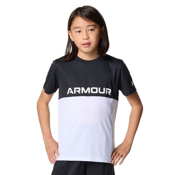 [�}���C]�W���j�A�A�p���� UA TECH COLOR BLOCK T-SHIRT �� SHORTS SET/�A���_�[�A�[�}�[�iUNDER ARMOUR �j Black / White / Whit