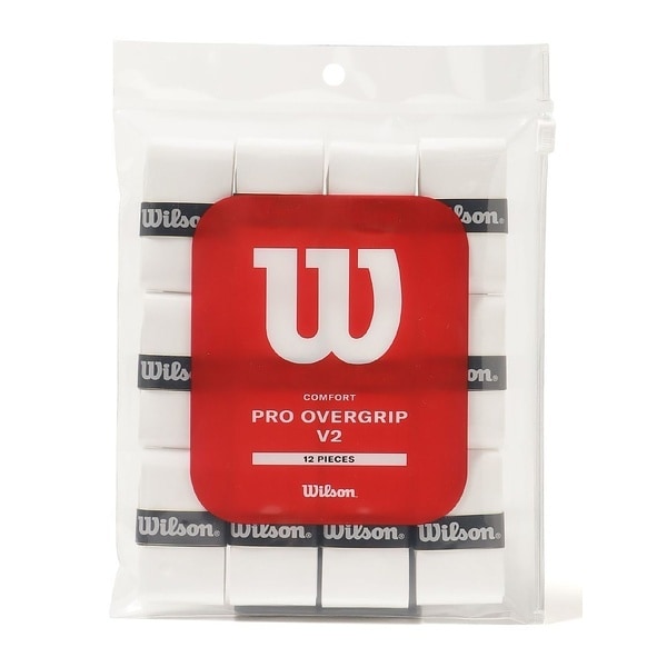 [�}���C]���P�b�g�X�|�[�c PRO OVERGRIP V2.0 WHITE 12PK/�E�B���\���iwilson�j WHITE