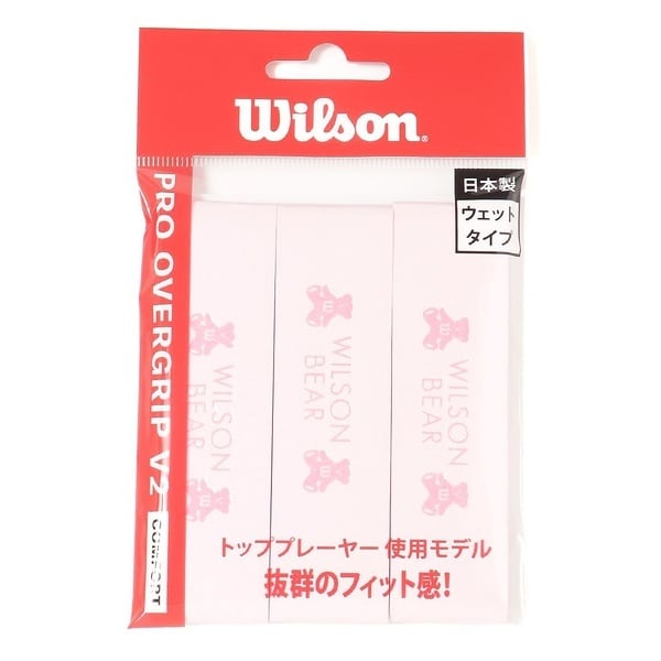 [�}���C]���P�b�g�X�|�[�c PRO OVERGRIP V2.0 BEAR PINK 3PK/�E�B���\���iwilson�j BEAR PINK