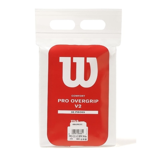 [�}���C]���P�b�g�X�|�[�c PRO OVERGRIP V2.0 WHITE 30PK/�E�B���\���iwilson�j WHITE