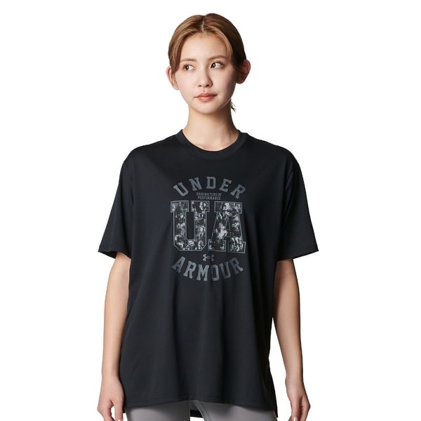 [�}���C]���f�B�[�X�A�p���� UA TECH OVERSIZE T-SHIRT/�A���_�[�A�[�}�[�iUNDER ARMOUR �j Black / /