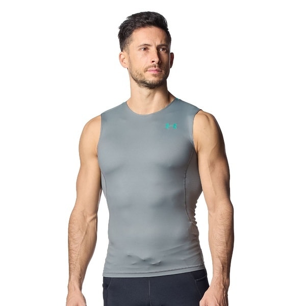 [�}���C]�����Y�A�p���� UA COOL COMPRESSION SLEEVELESS SHIRT/�A���_�[�A�[�}�[�iUNDER ARMOUR �j Clay Green / /