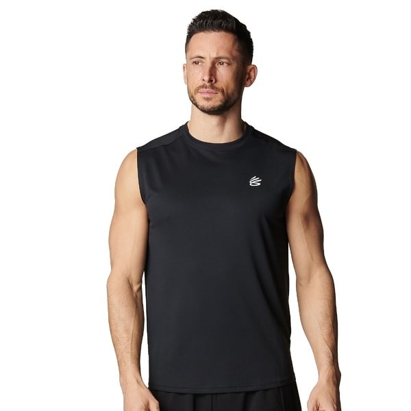 [�}���C]�o�X�P�b�g&�o���[&���̑����Z CURRY TECH SLEEVELESS TANK/�A���_�[�A�[�}�[�iUNDER ARMOUR �j Black / / White
