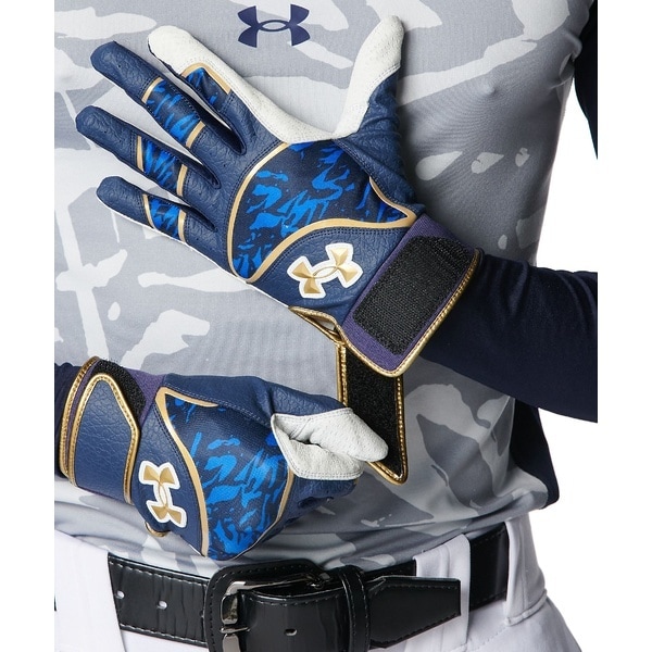 [�}���C]�x�[�X�{�[�� UA UNDENIABLE BATTING GLOVES/�A���_�[�A�[�}�[�iUNDER ARMOUR �j Midnight Navy / Meta