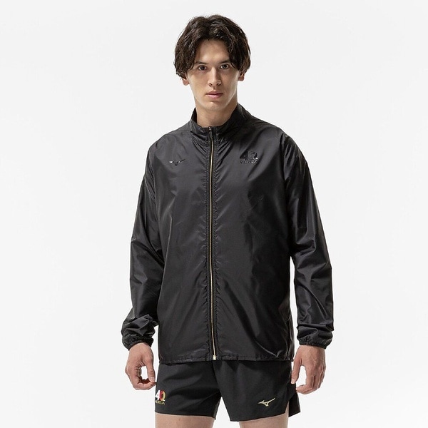 [�}���C]�T�b�J�[ MORELIA UL WOVEN JACKET/�~�Y�m�iMIZUNO�j �u���b�N
