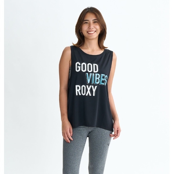 [�}���C]���f�B�[�X�A�p���� GOOD VIBES TANK/���L�V�[�iROXY�j BLK
